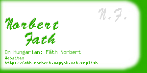 norbert fath business card