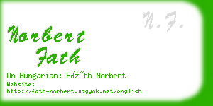 norbert fath business card